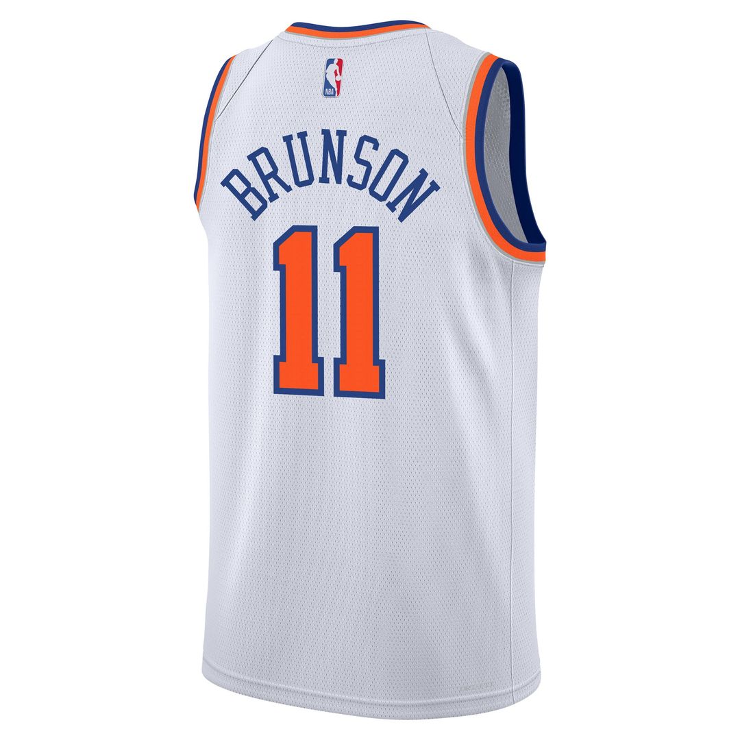 New York Knicks Jalen Brunson Nike Youth Association Swingman Jersey - White