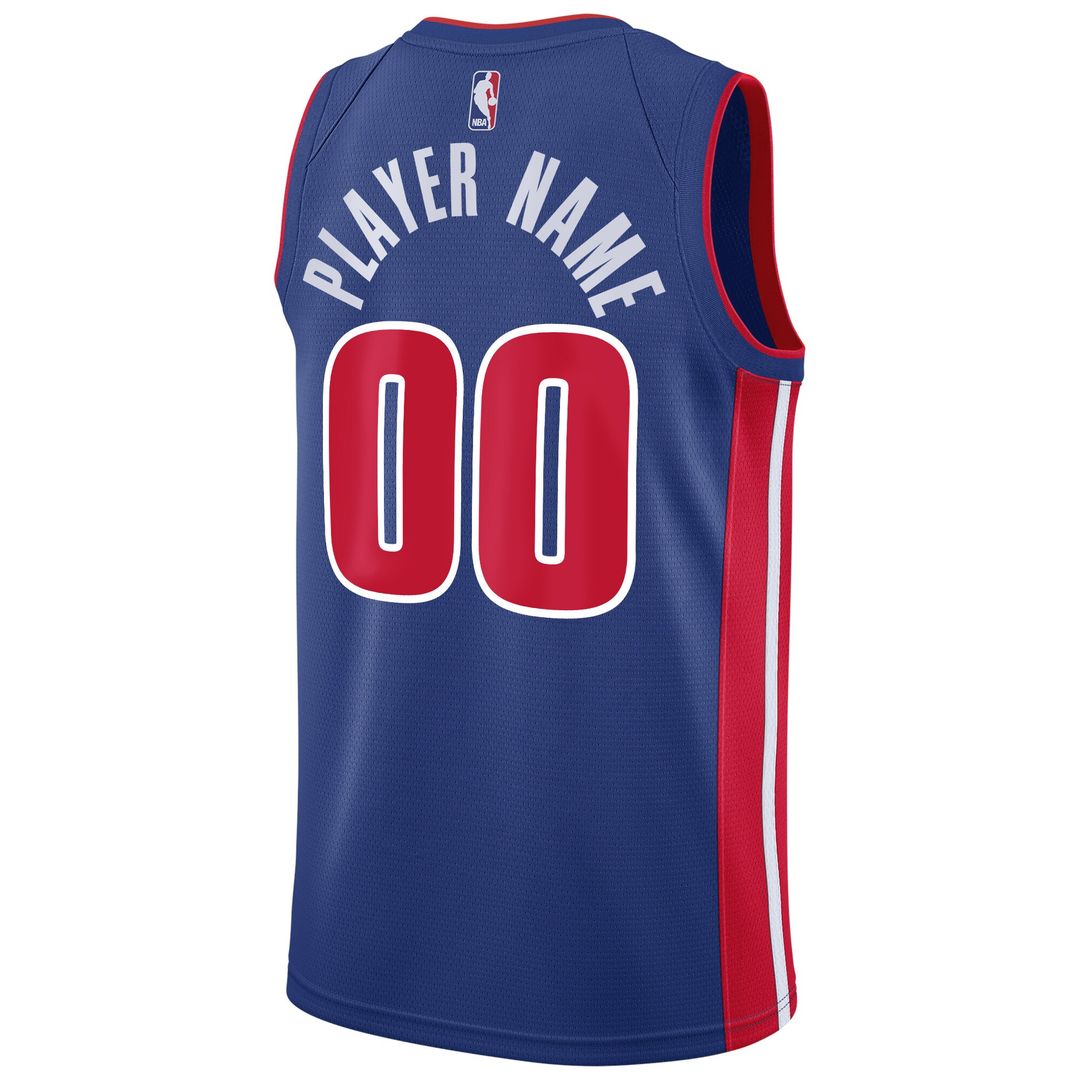 Detroit Pistons Nike Swingman Custom Jersey Blue - Icon Edition