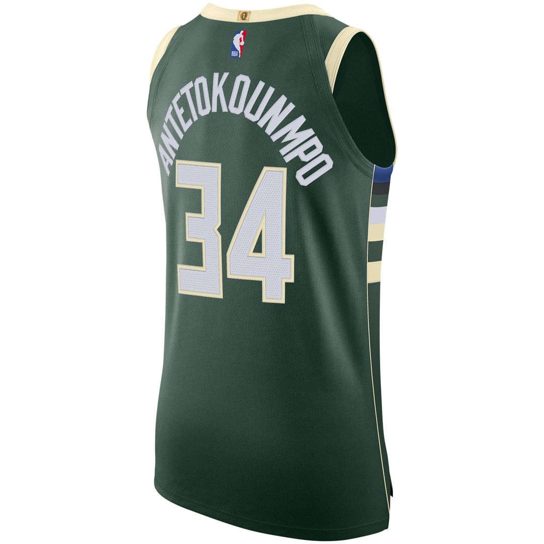 Milwaukee Bucks Giannis Antetokounmpo Nike Authentic Jersey - Icon Edition - Hunter Green