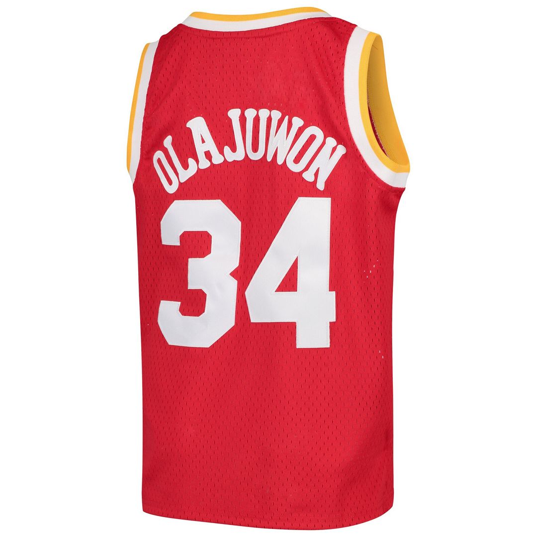 Houston Rockets Hakeem Olajuwon Mitchell & Ness Youth 1996/97 Hardwood Classics Swingman Jersey - Red