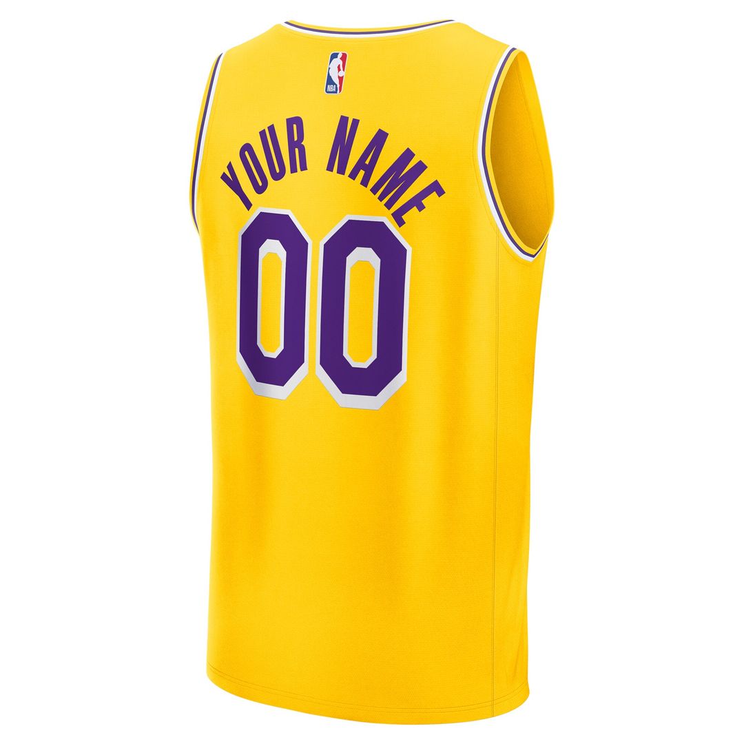 Los Angeles Lakers Fanatics Youth Fast Break Custom Jersey - Icon Edition - Gold