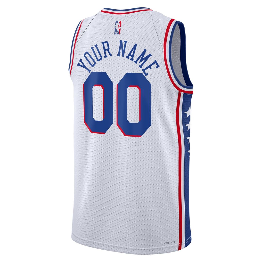 Philadelphia 76ers Nike Unisex 2022/23 Swingman Custom Jersey Royal - Icon Edition
