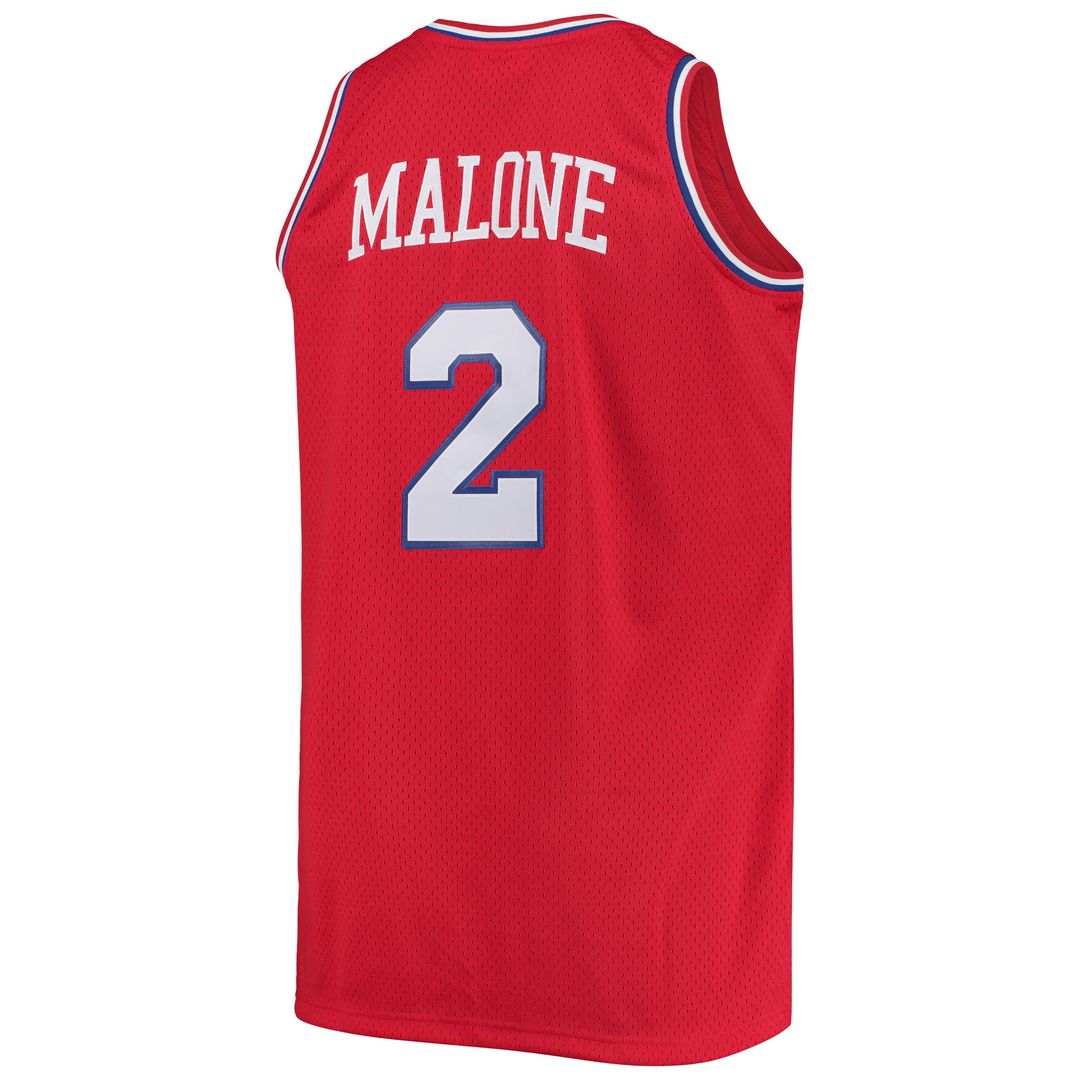 Philadelphia 76ers Moses Malone Mitchell & Ness 1982/83 Big & Tall Hardwood Classics Swingman Jersey - Red
