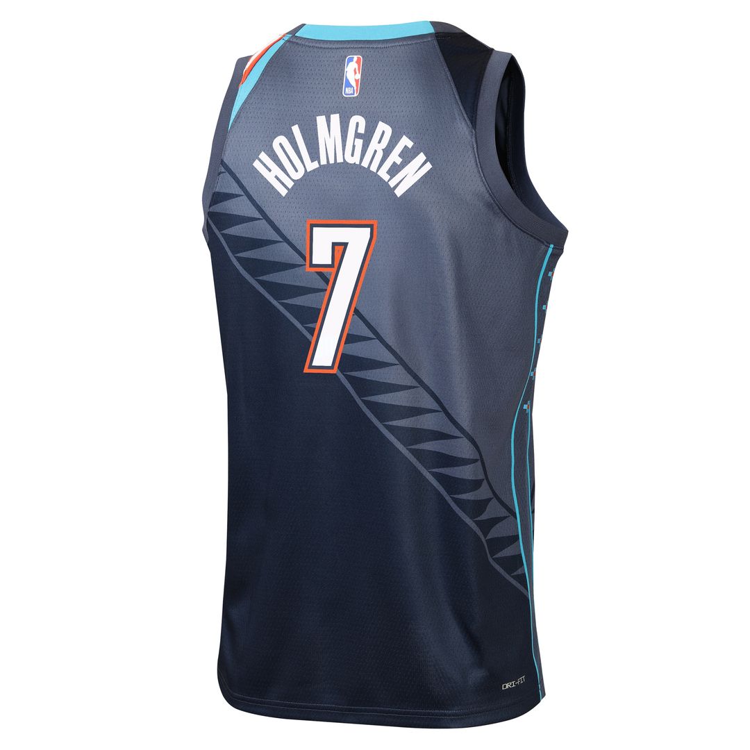 Oklahoma City Thunder Chet Holmgren Nike Youth 2025/26 City Edition Swingman Jersey - Navy