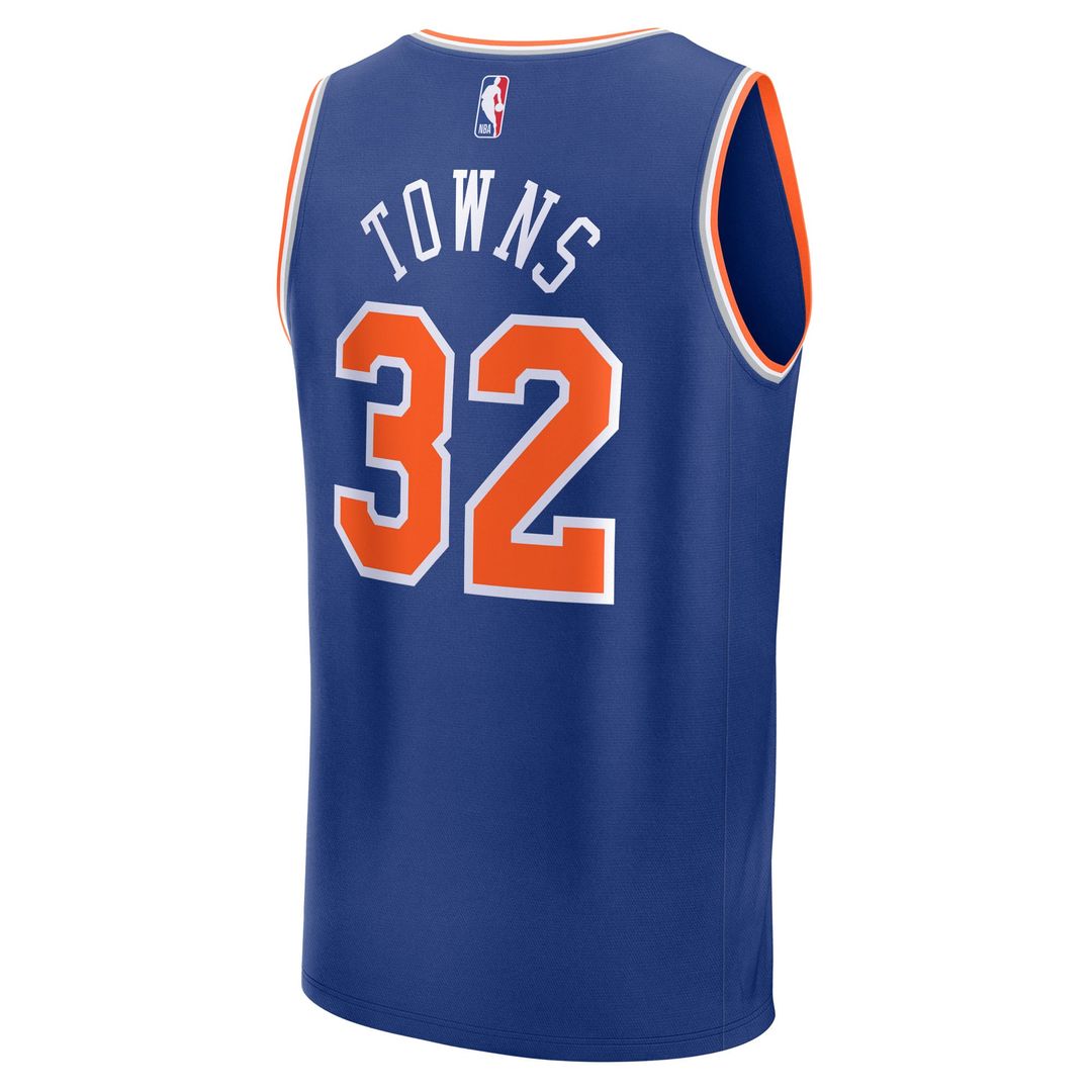 New York Knicks Karl - Anthony Towns Fanatics Youth Fast Break Replica Player Jersey - Blue - Icon Edition
