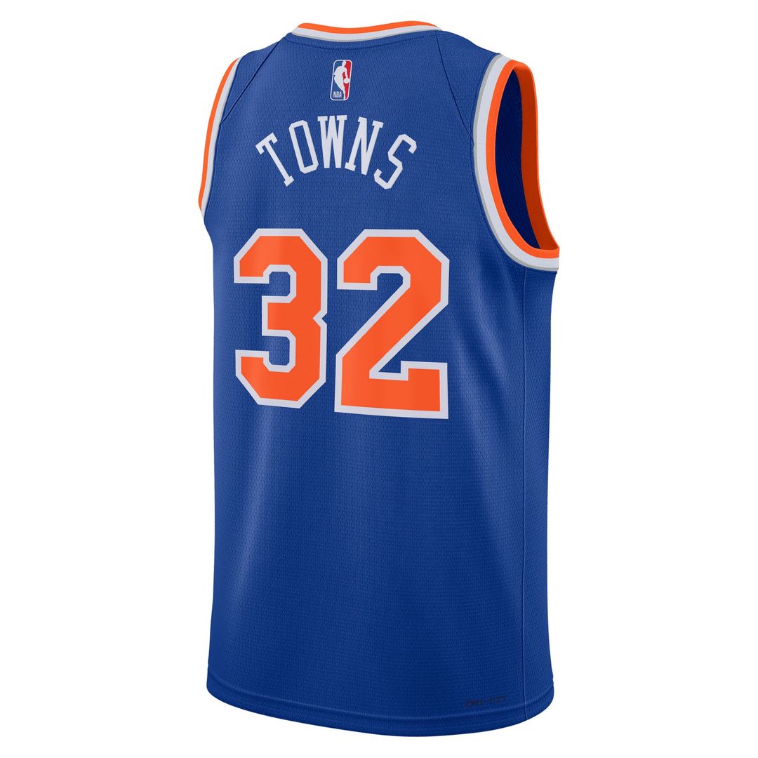 New York Knicks Karl - Anthony Towns Nike Unisex Swingman Jersey - Blue - Icon Edition