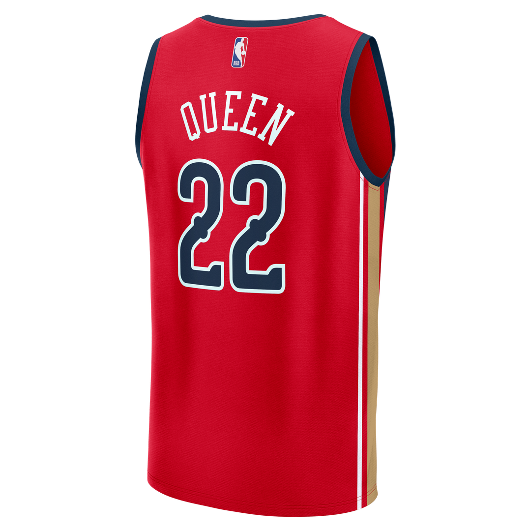 New Orleans Pelicans Derik Queen Fanatics Fast Break Replica Player Jersey - Statement Edition - Red