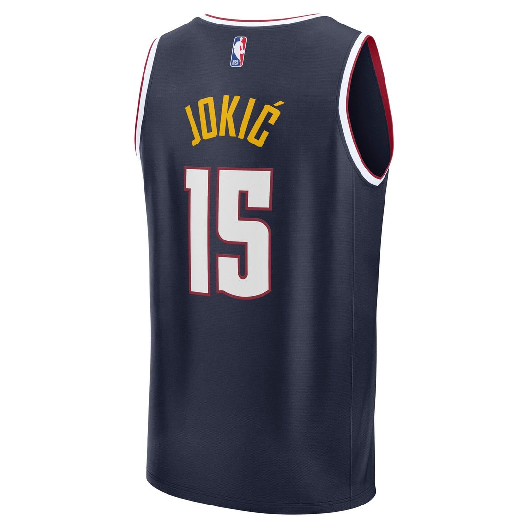 Denver Nuggets Nikola Jokic Fanatics Fast Break Replica Player Jersey - Icon Edition - Navy