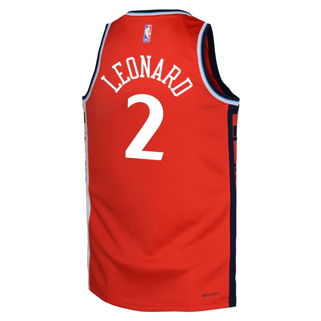 LA Clippers Kawhi Leonard Jordan Brand Youth Swingman Jersey - Statement Edition - Red