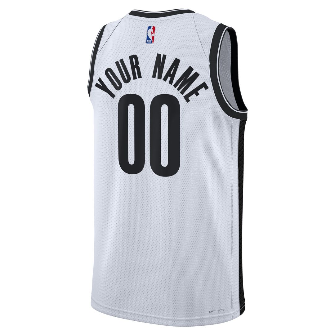 Brooklyn Nets Nike Unisex Swingman Custom Jersey Black - Icon Edition