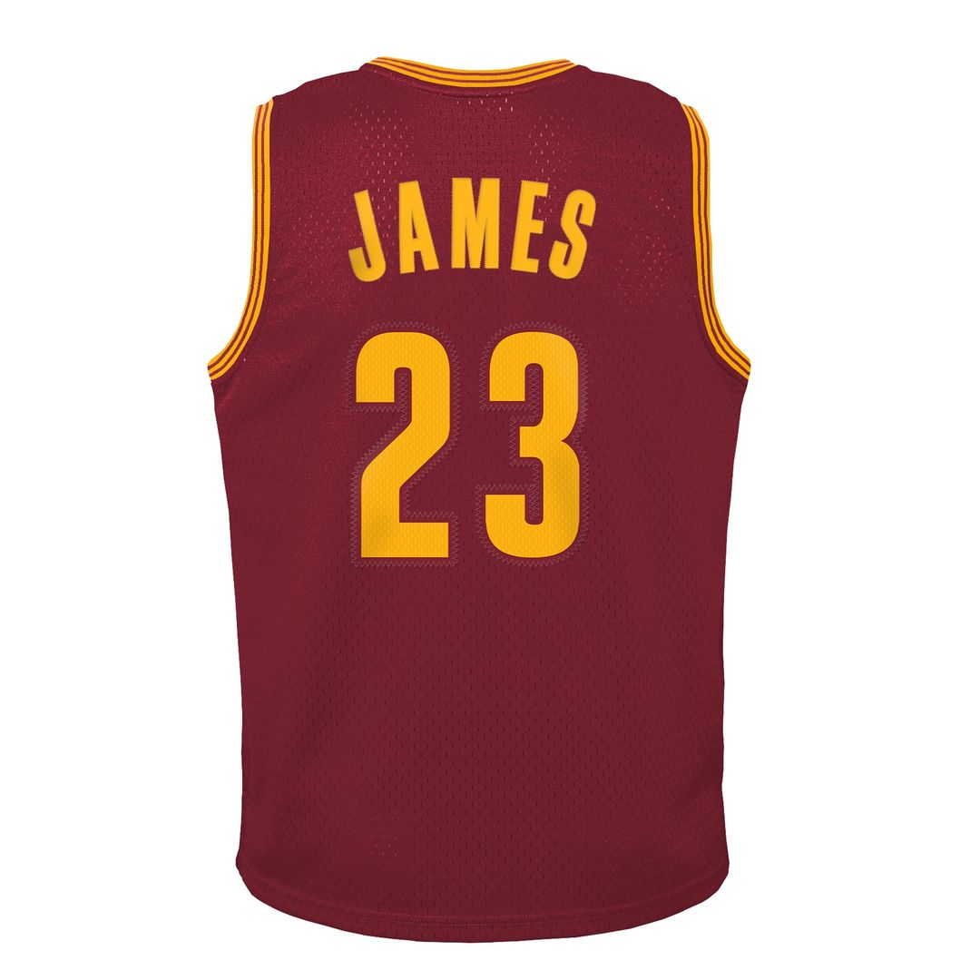Cleveland Cavaliers LeBron James Mitchell & Ness Youth 2015/16 Hardwood Classics Swingman Jersey - Wine