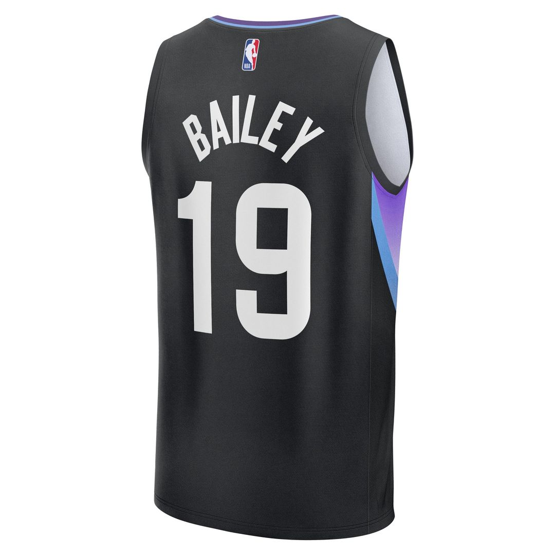 Utah Jazz Ace Bailey Fanatics Youth 2025 NBA Draft First Round Pick Fast Break Replica Jersey - Statement Edition - Black