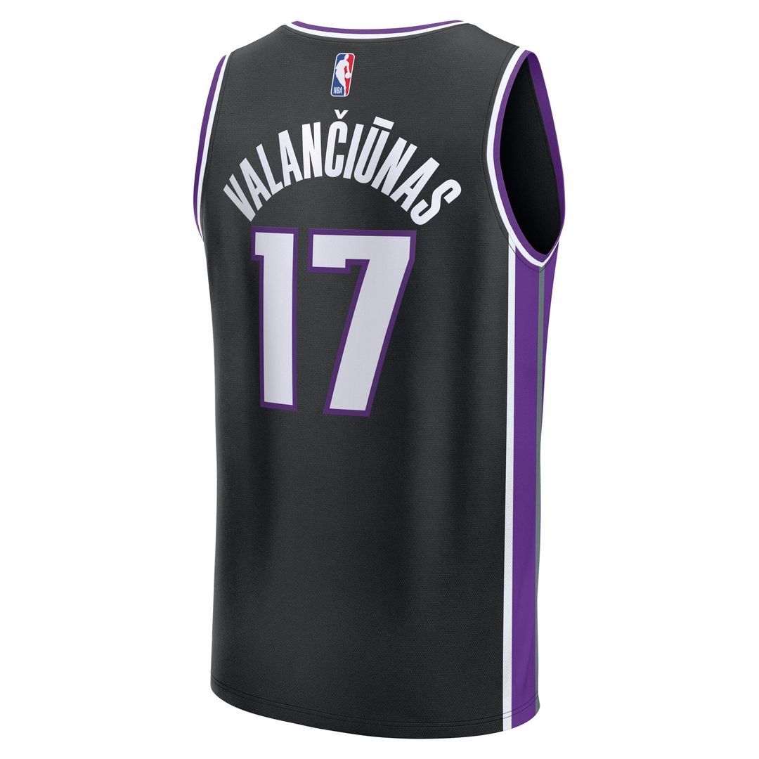 Sacramento Kings Jonas Valančiūnas Fanatics Fast Break Replica Jersey - Black - Icon Edition
