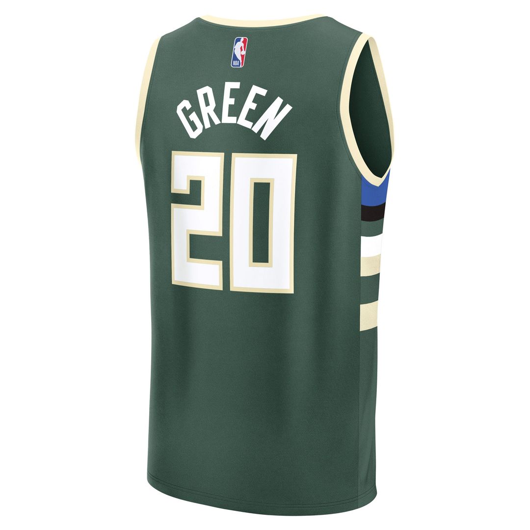 Milwaukee Bucks A.J. Green Fanatics Fast Break Replica Player Jersey - Icon Edition - Hunter Green