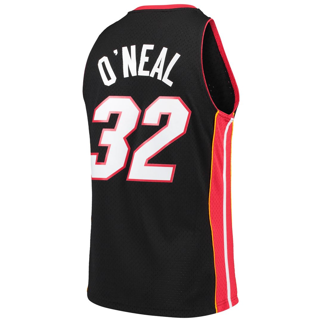 Miami Heat Shaquille O'Neal Mitchell & Ness Hardwood Classics Swingman Jersey - Black