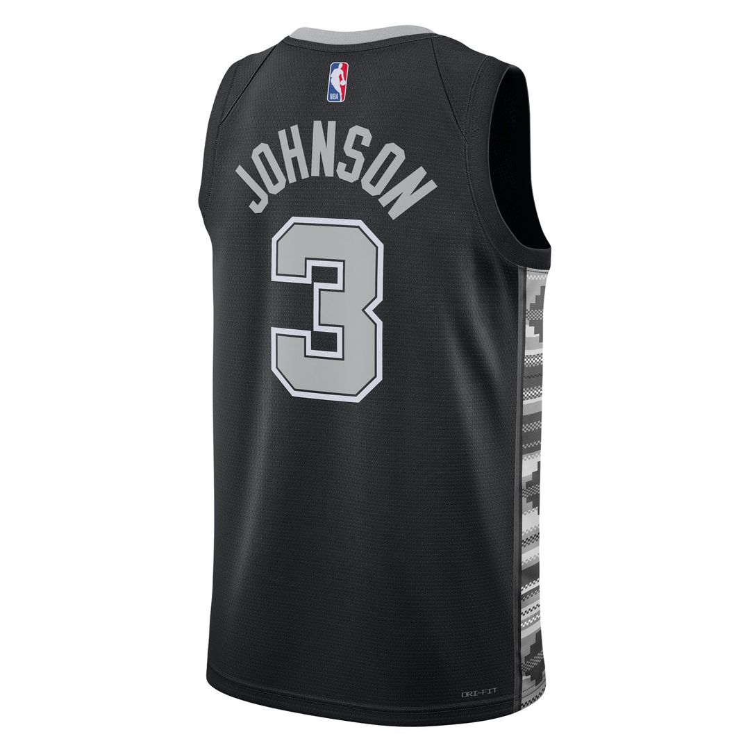 San Antonio Spurs Keldon Johnson Jordan Brand Unisex Swingman Jersey - Statement Edition - Black