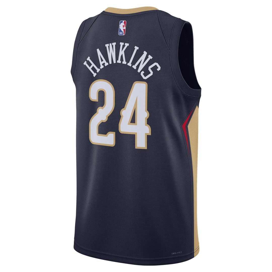 New Orleans Pelicans Jordan Hawkins Nike Unisex Swingman Jersey - Icon Edition - Navy