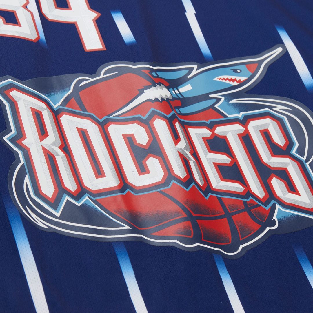Houston Rockets Hakeem Olajuwon Mitchell & Ness Unisex Maxxed Out Fashion Hockey Jersey - Navy