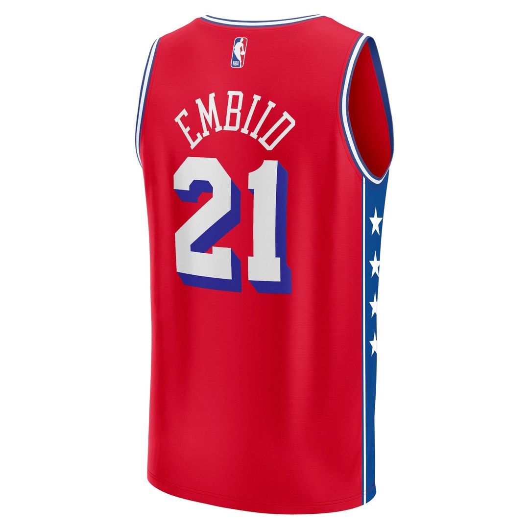 Philadelphia 76ers Joel Embiid Fanatics Fast Break Replica Player Jersey - Statement Edition - Red