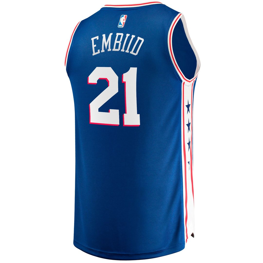 Philadelphia 76ers Joel Embiid Fanatics Big & Tall Fast Break Player Jersey - Royal - Icon Edition