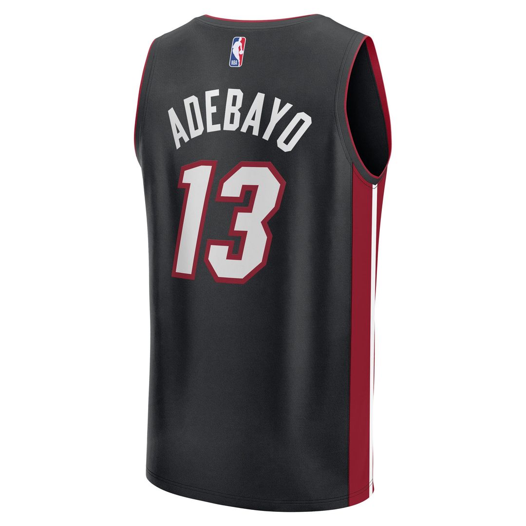 Miami Heat Bam Adebayo Fanatics Youth Fast Break Replica Player Jersey - Black - Icon Edition