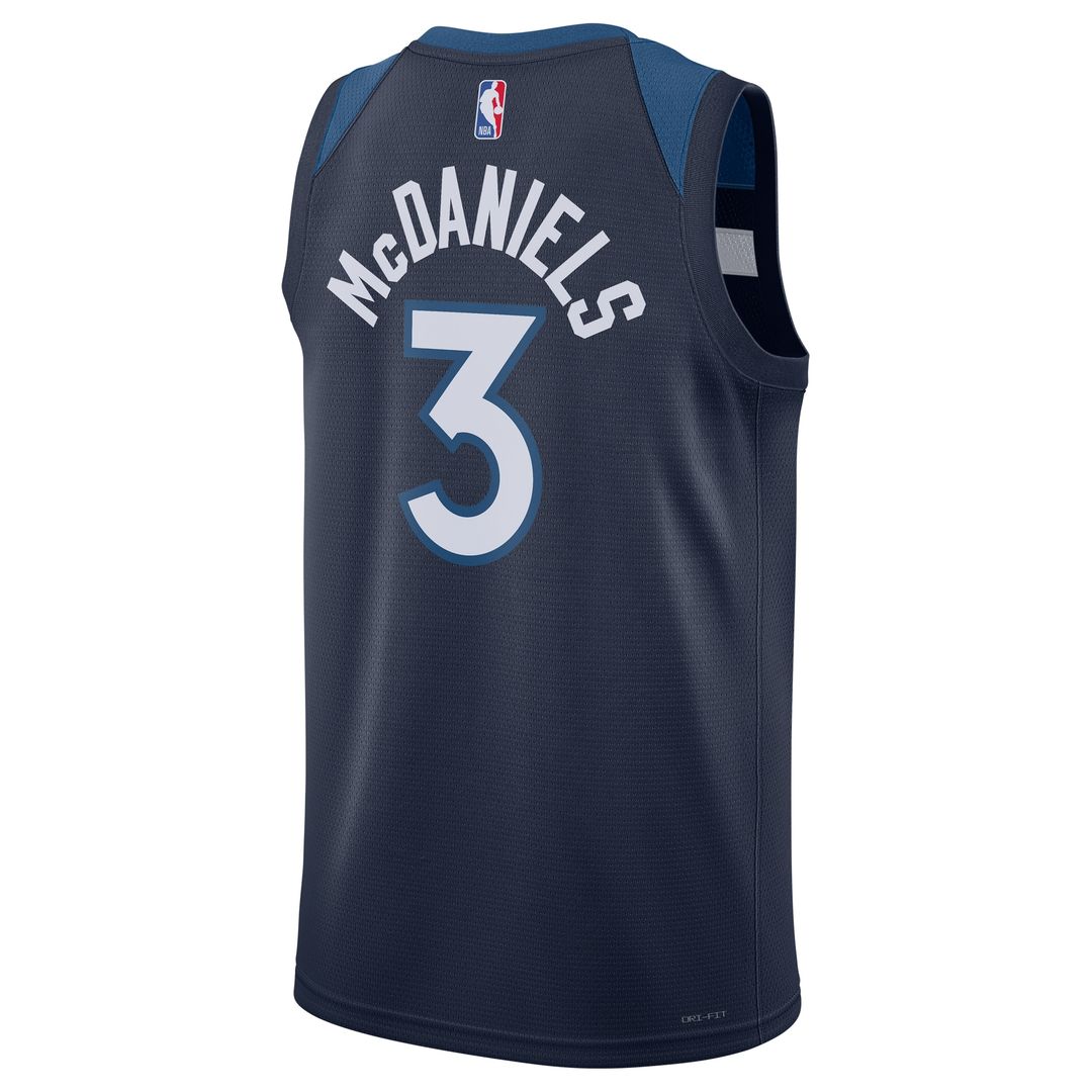 Minnesota Timberwolves Jaden McDaniels Nike Unisex Swingman Player Jersey - Icon Edition - Navy