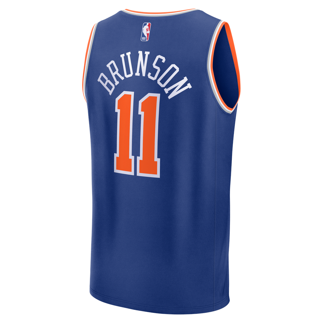 New York Knicks Jalen Brunson Fanatics Youth 2026 NBA Finals Champions Fast Break Replica Jersey - Icon Edition - Blue