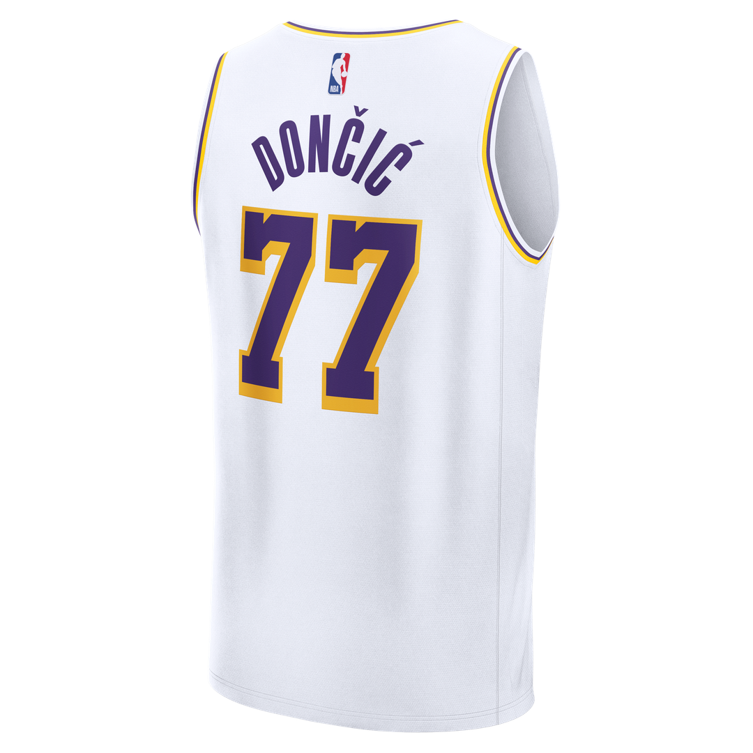 Los Angeles Lakers Luka Dončić Fanatics Youth Fast Break Replica Jersey - White - Association Edition