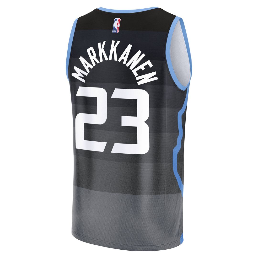 Utah Jazz Lauri Markkanen Fanatics Youth Fast Break Jersey - City Edition - Black