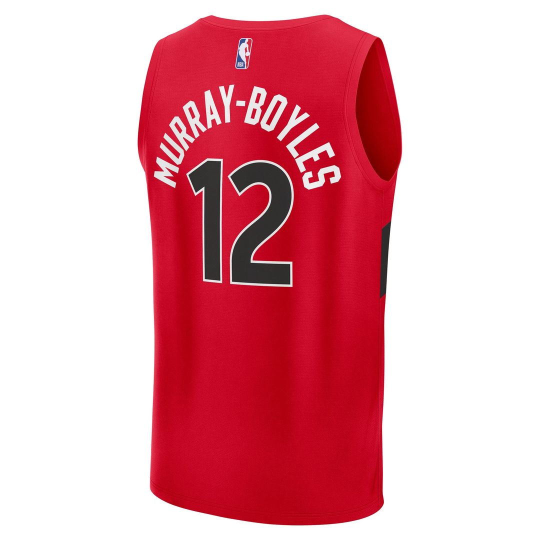 Toronto Raptors Collin Murray - Boyles Fanatics 2025 NBA Draft First Round Pick Fast Break Replica Jersey - Icon Edition - Red