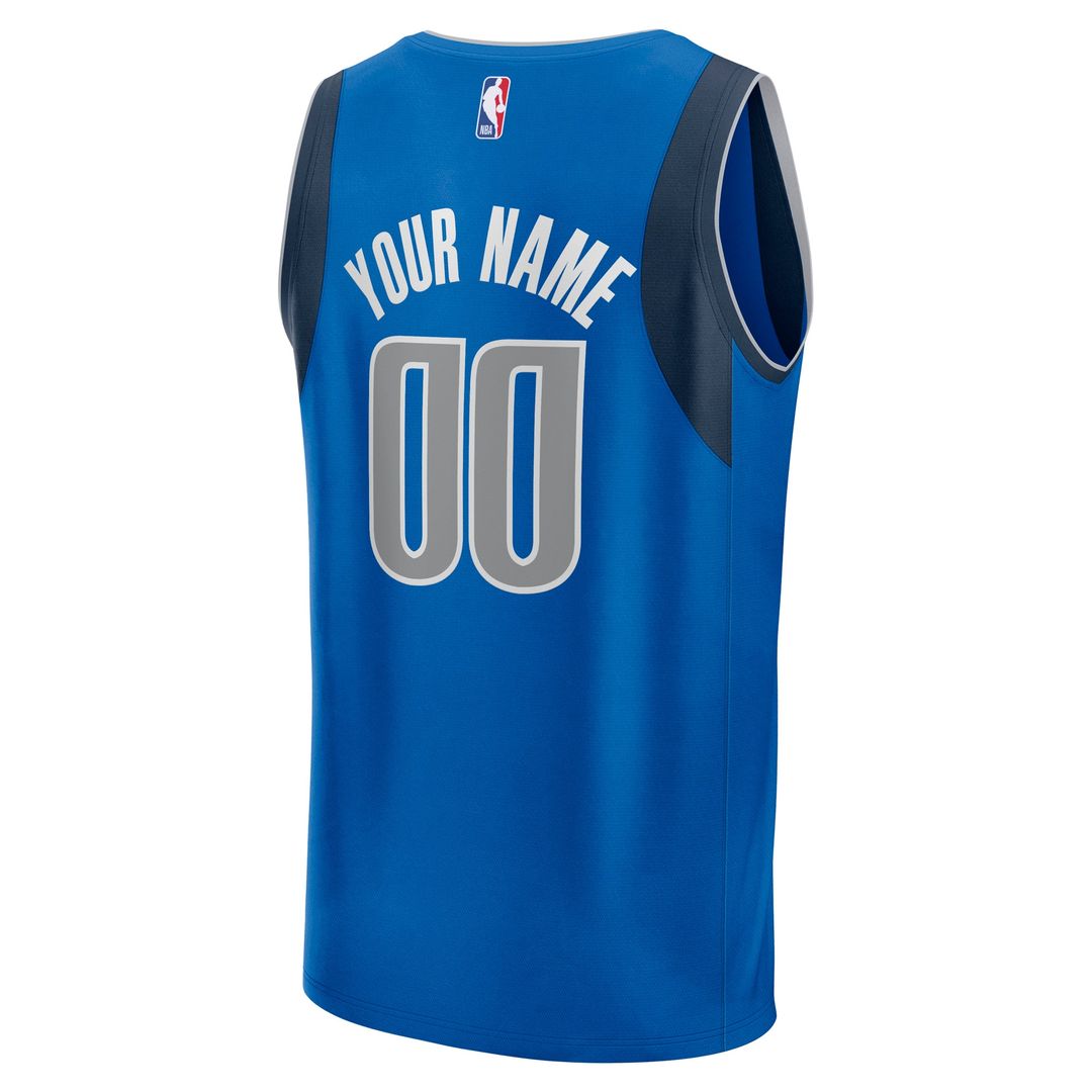 Dallas Mavericks Fanatics Youth Fast Break Custom Replica Jersey - Blue - Icon Edition