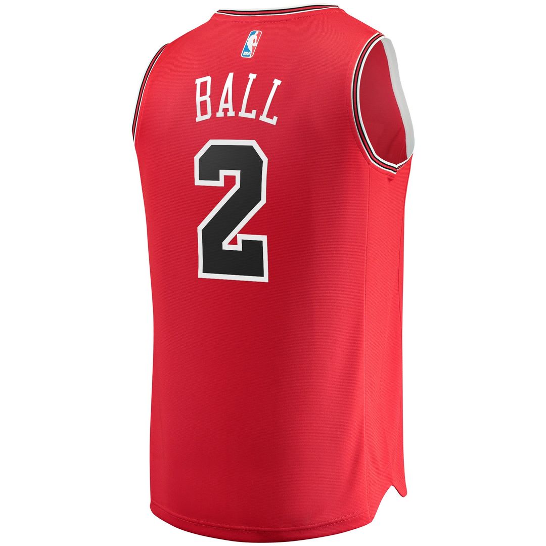 Chicago Bulls Lonzo Ball Fanatics Youth Fast Break Road Replica Jersey - Icon Edition - Red