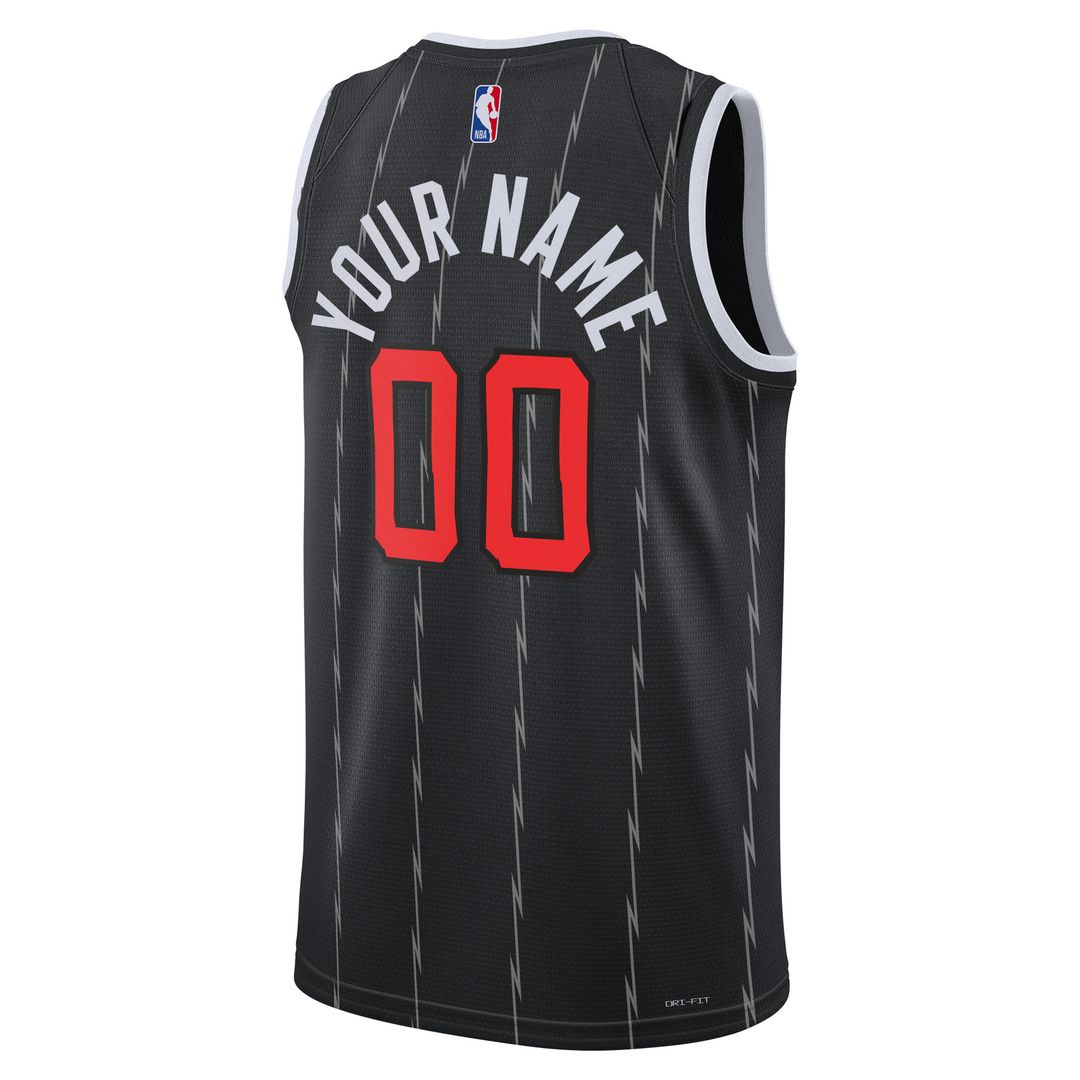 Toronto Raptors Nike Unisex 2025/26 City Edition Swingman Custom Jersey - Black