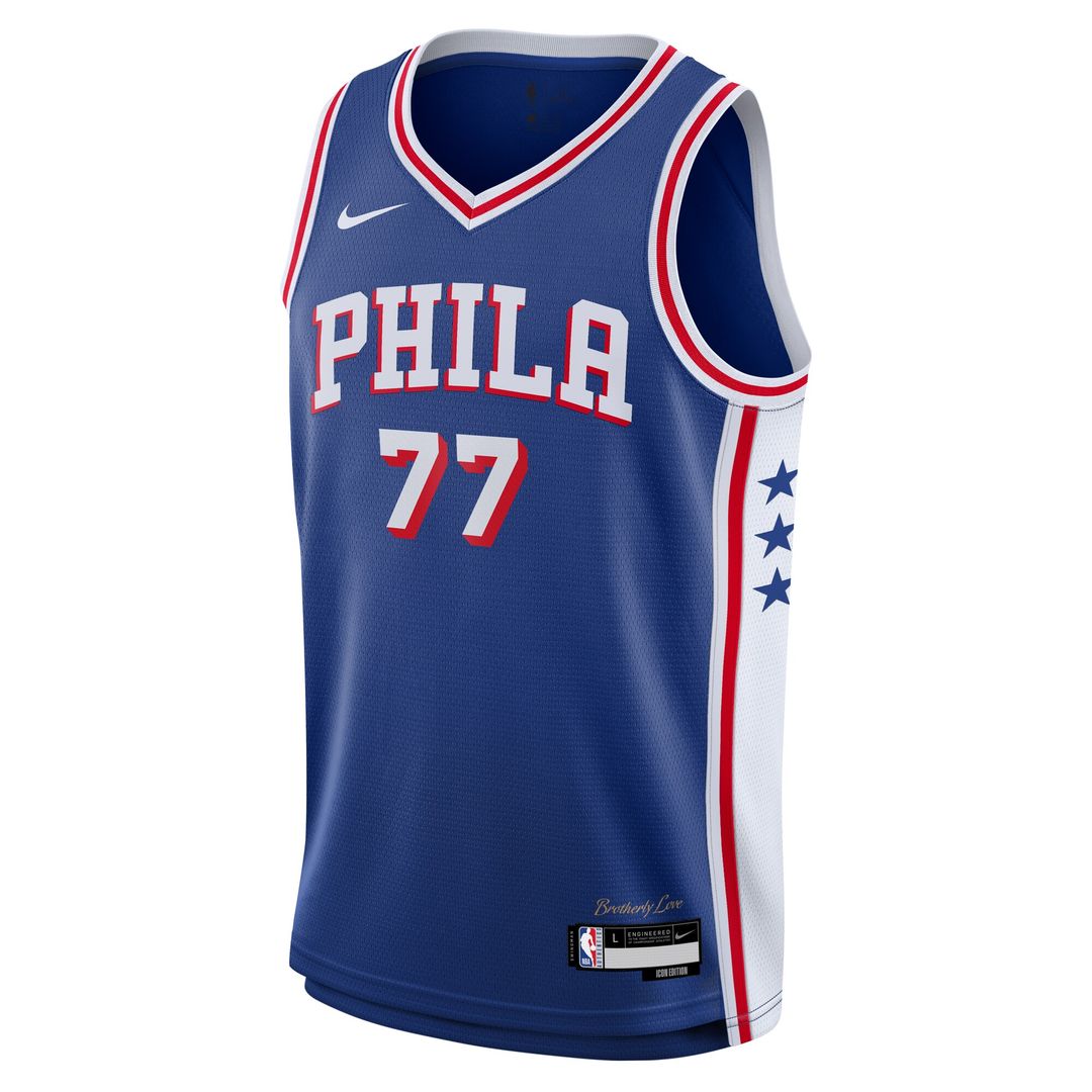 Philadelphia 76ers VJ Edgecombe Nike Youth Swingman Jersey - Icon Edition - Royal