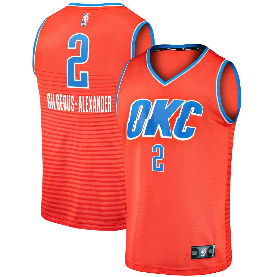 Oklahoma City Thunder Shai Gilgeous - Alexander Fanatics Fast Break Player Jersey - Statement Edition - Orange