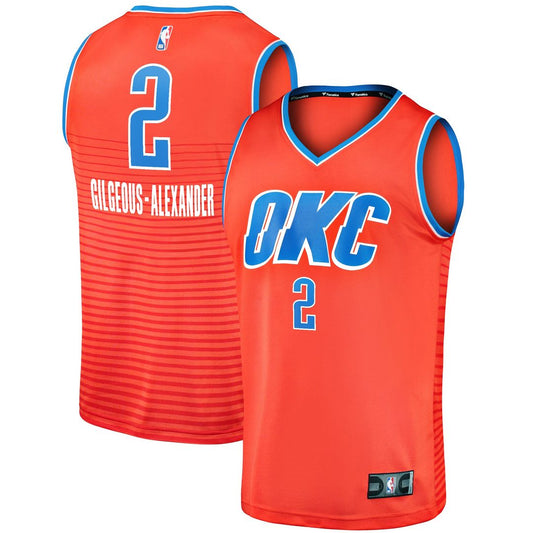 Oklahoma City Thunder Shai Gilgeous - Alexander Fanatics Fast Break Player Jersey - Statement Edition - Orange