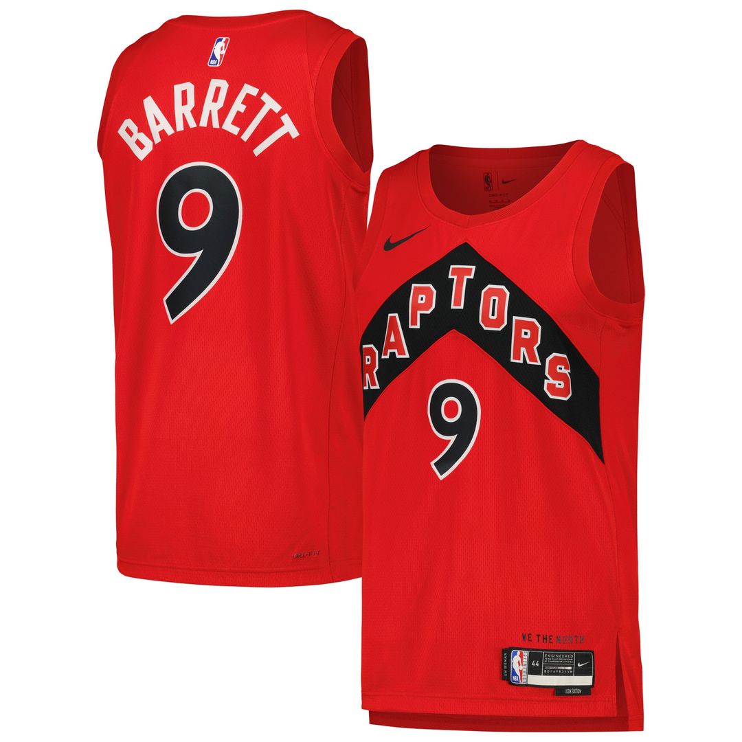 Toronto Raptors RJ Barrett Nike Unisex Swingman Player Jersey - Icon Edition - Red