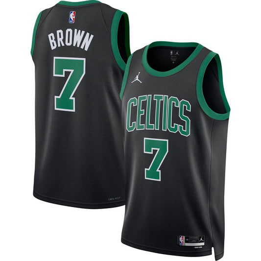Boston Celtics Jaylen Brown Jordan Brand Unisex Swingman Jersey - Statement Edition - Black