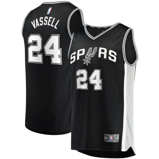 San Antonio Spurs Devin Vassell Fanatics Fast Break Replica Jersey - Icon Edition - Black