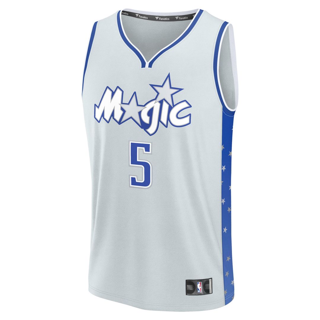 Orlando Magic Paolo Banchero Fanatics Youth 2025/26 City Edition Fast Break Jersey - Silver