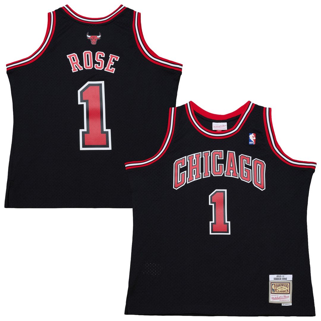 Chicago Bulls Derrick Rose Mitchell & Ness Big & Tall 2010/11 Swingman Jersey - Black