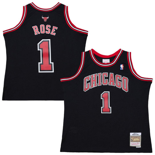 Chicago Bulls Derrick Rose Mitchell & Ness Big & Tall 2010/11 Swingman Jersey - Black