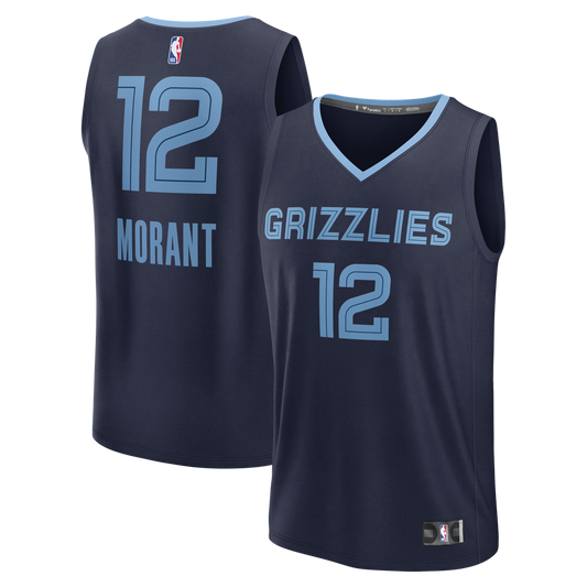 Memphis Grizzlies Ja Morant Fanatics Youth Fast Break Replica Player Jersey - Icon Edition - Navy