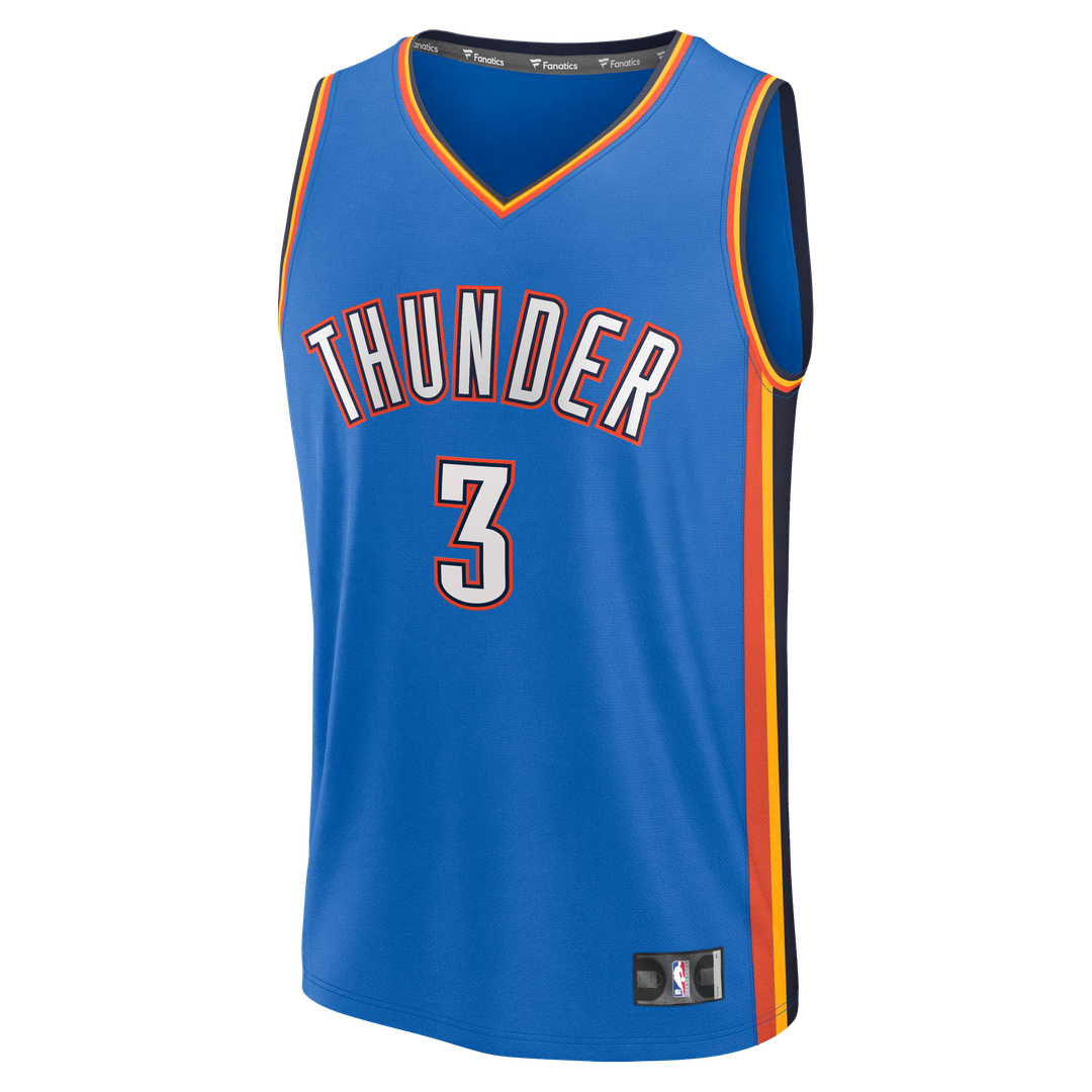 Oklahoma City Thunder Jared McCain Fanatics Fast Break Replica Jersey - Icon Edition - Blue
