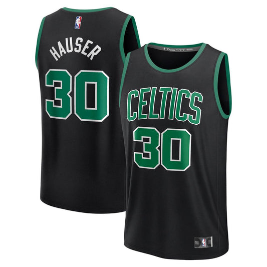 Boston Celtics Sam Hauser Fanatics Fast Break Replica Player Jersey - Statement Edition - Black