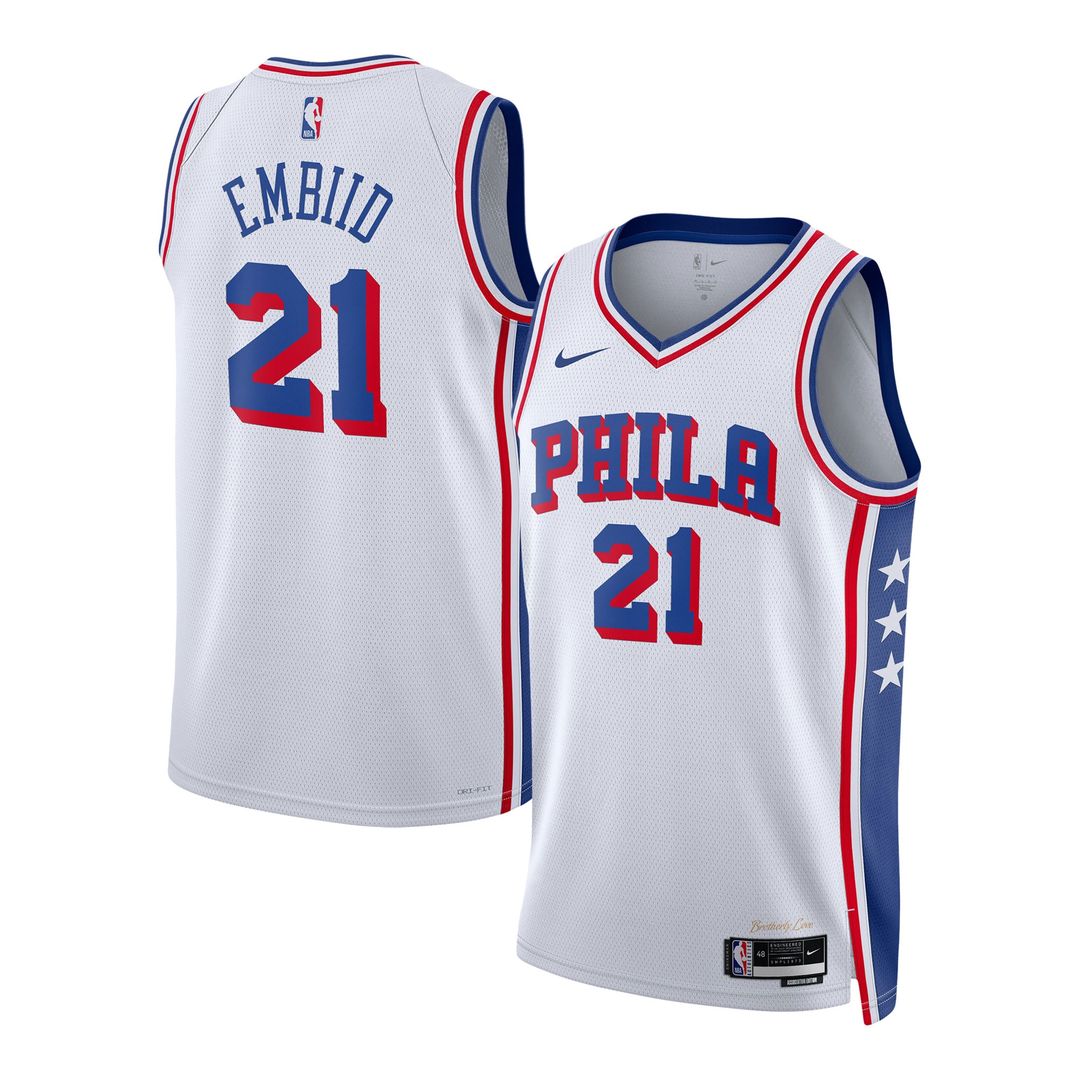 Philadelphia 76ers Joel Embiid Nike Unisex Swingman Jersey - Association Edition - White