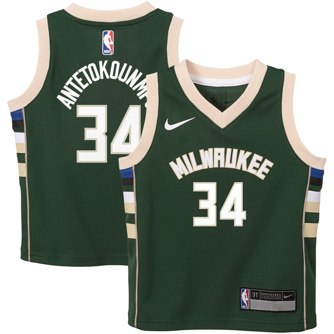 Milwaukee Bucks Giannis Antetokounmpo Nike Toddler Swingman Player Jersey - Icon Edition - Green