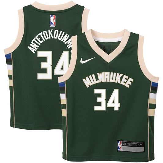 Milwaukee Bucks Giannis Antetokounmpo Nike Toddler Swingman Player Jersey - Icon Edition - Green