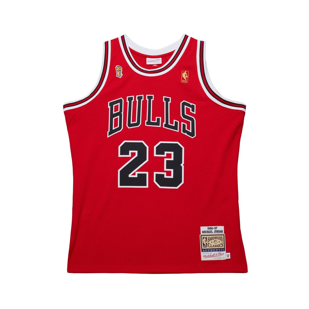 Chicago Bulls Michael Jordan Mitchell & Ness 1996/97 Throwback Authentic Jersey - Red