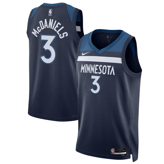 Minnesota Timberwolves Jaden McDaniels Nike Unisex Swingman Player Jersey - Icon Edition - Navy